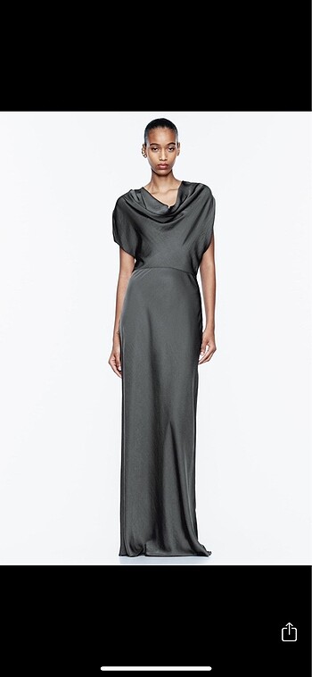 Zara saten elbise