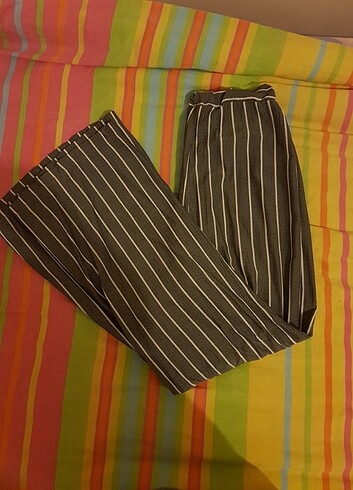 Çizgili kumaş pantolon