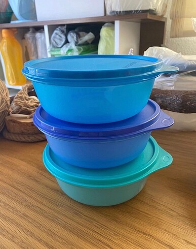 Tupperware şekerpare 600 ml 3 lü