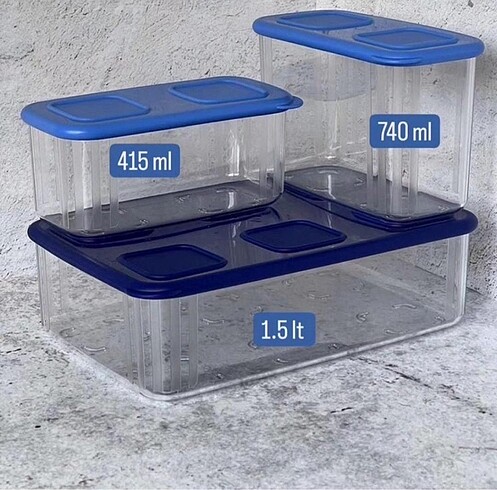 Tupperware 3 lü set