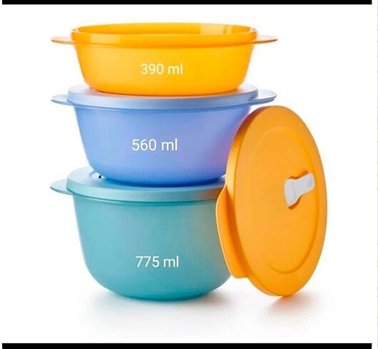 Tupperware mikrodalga set 3 lü