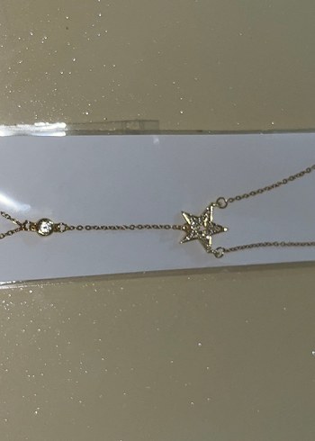 Altın Renkli Yıldız Detaylı Kadın El Zinciri - Görsel 2