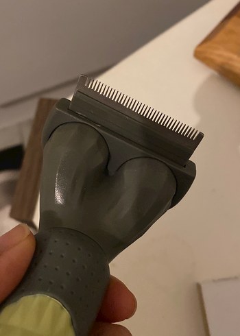 Gri ve haki kedi tüy tarama fırçası - Görsel 3