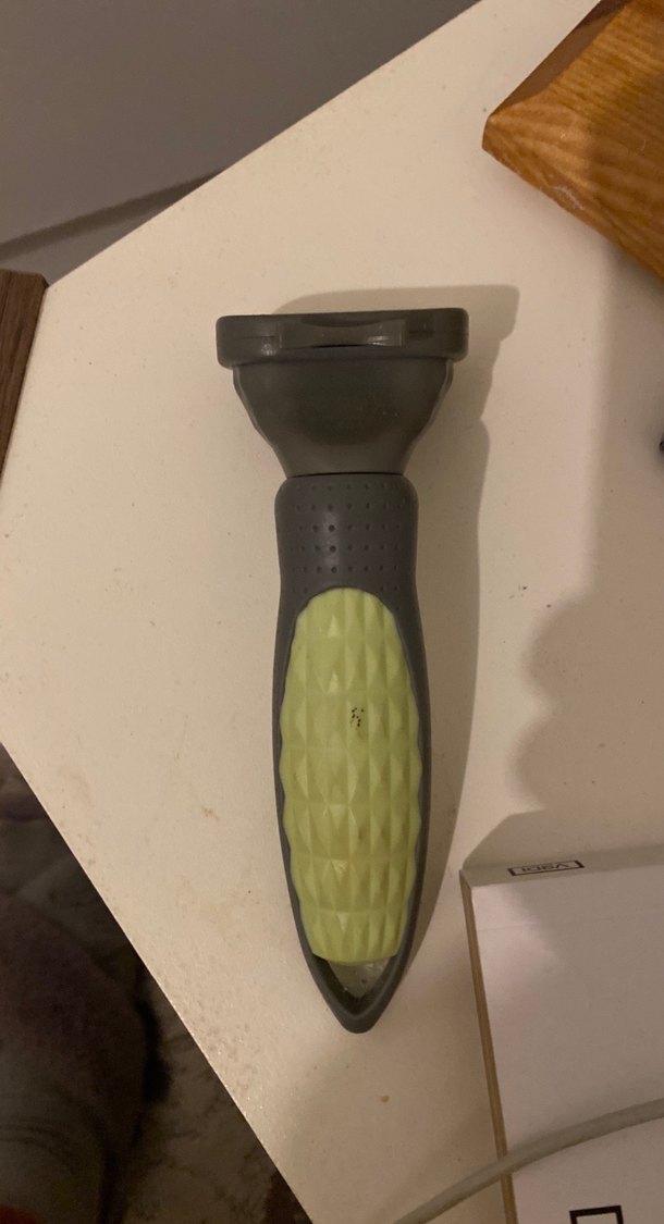 Gri ve haki kedi tüy tarama fırçası - Görsel 2