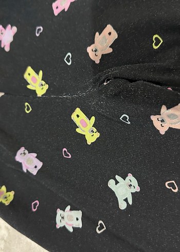 Kız Çocuk Renkli Desenli Tayt - Görsel 2