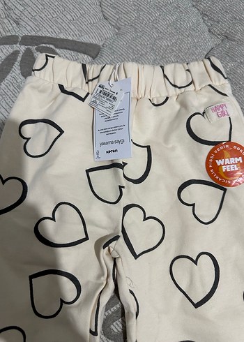 Krem Kalp Desenli Kız Çocuk Eşofman Altı - Görsel 2