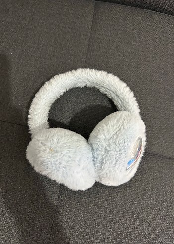 Açık mavi Kürklü Nakışlı Kız Çocuk Kulaklık - Görsel 2