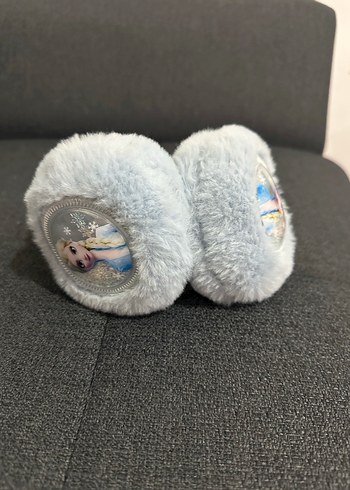 Açık mavi Kürklü Nakışlı Kız Çocuk Kulaklık - Görsel 3