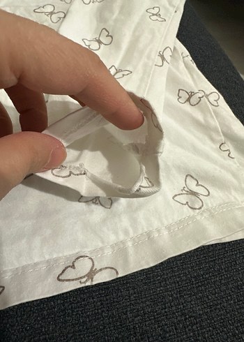 Kelebek Desenli Beyaz kız çocuk Tişörtü - Görsel 4