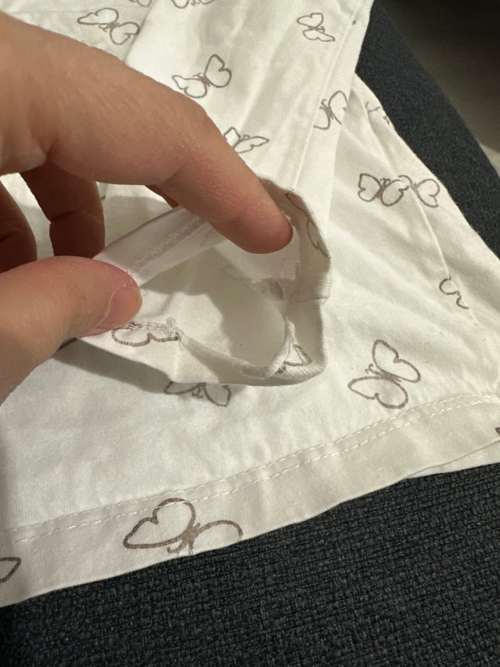 Kelebek Desenli Beyaz kız çocuk Tişörtü - Görsel 4