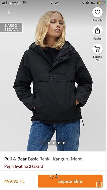 Pull bear kanguru mont