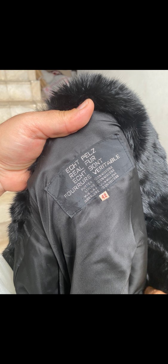 Siyah Kürk Detaylı Midi Boy Kadın Kaban - Görsel 5