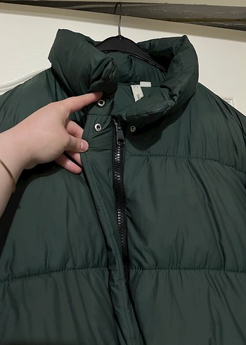 Kadın Yeşil Yumuşak Dokulu Kapitone Mont - Görsel 4