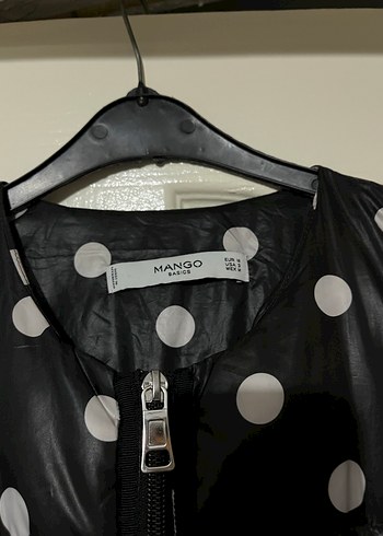 Düğmeli Siyah Puantiyeli Kadın Ceket - Görsel 4