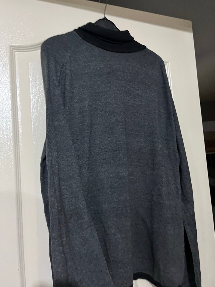 Gri Boğazlı, Uzun Kollu Kadın Kazak - Görsel 3