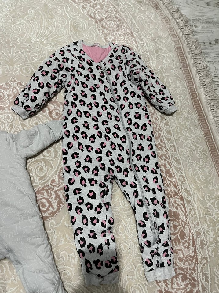 Gri Kürklü Kapüşonlu Bebek Kış Tulumu - Görsel 3