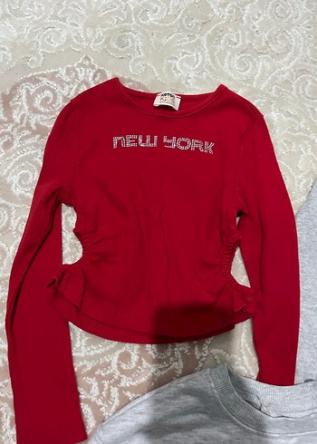 Kızlar için gri örgü uzun kollu hırka - Görsel 4