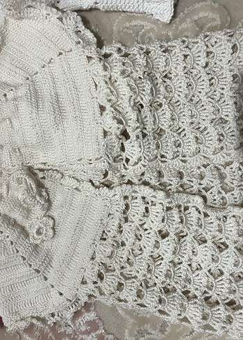 Nakışlı Gri Kız Çocuk Bohem Triko Hırka - Görsel 2