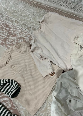 Beyaz Uzun Kollu Pamuklu Bebek Body - Görsel 3