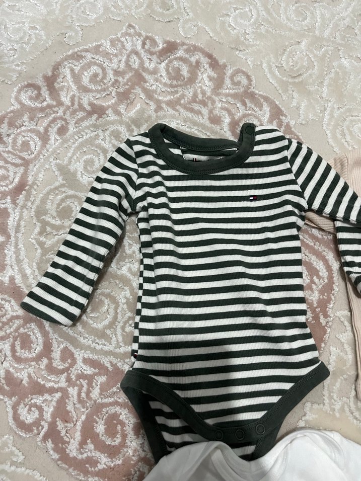 Beyaz Uzun Kollu Pamuklu Bebek Body - Görsel 2