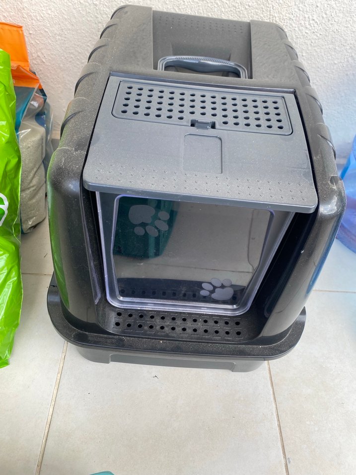 Bej Kedi Sepeti + Tuvalet + Tırmalama - Görsel 2