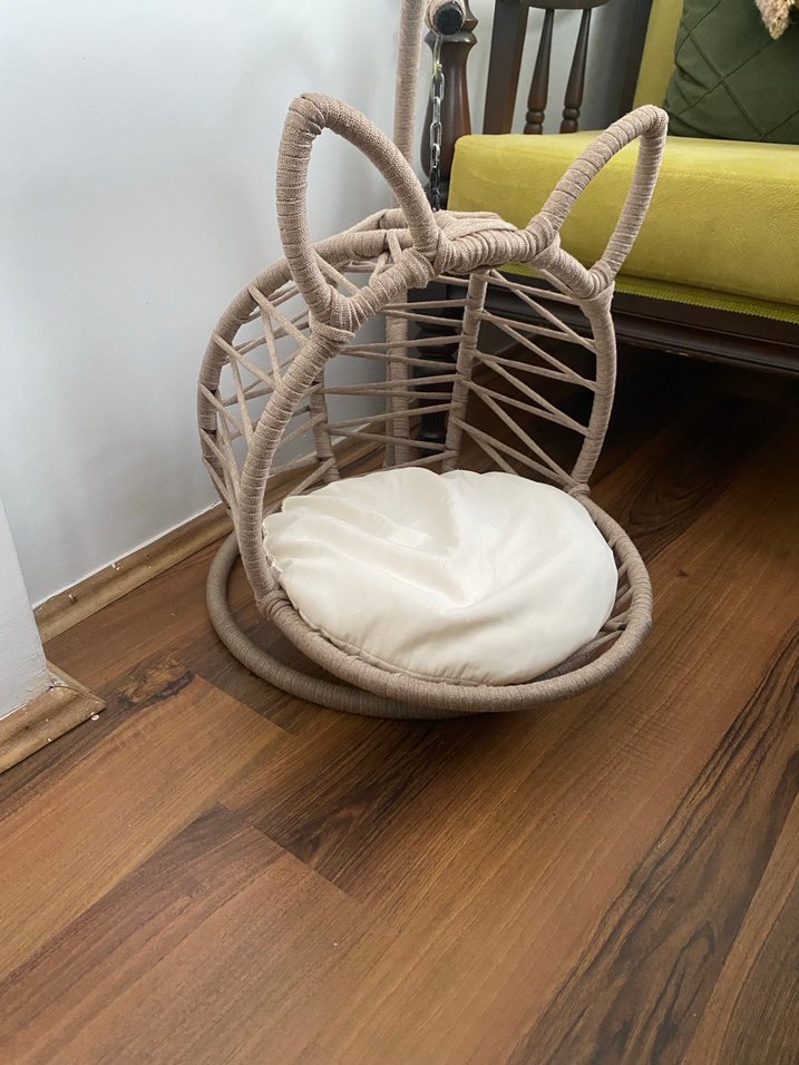 Bej Kedi Sepeti + Tuvalet + Tırmalama - Görsel 5