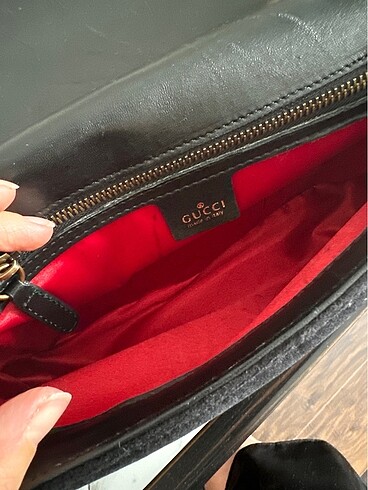 Beden siyah Renk Gucci marmont çanta