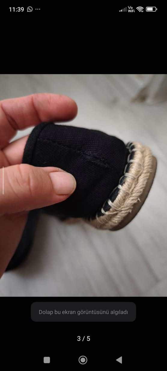 Siyah Tokalı Kadın Dolgu Topuk Espadril - Görsel 2