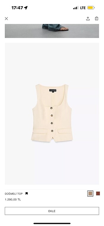 s Beden zara düğmeli top bluz