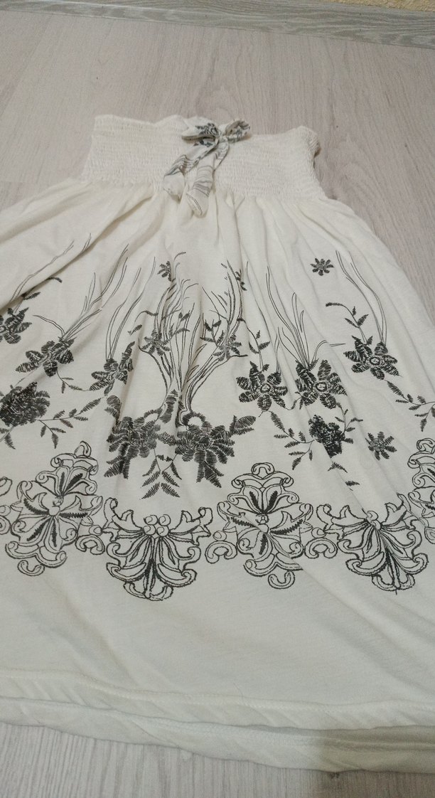 Nakışlı Uzun Bohem elbise - Görsel 3