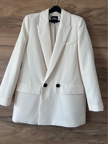 Krem blazer ceket