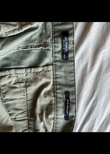 Kemerli Yeşil Haki Keten Erkek Pantolon Büyük beden - Görsel 5