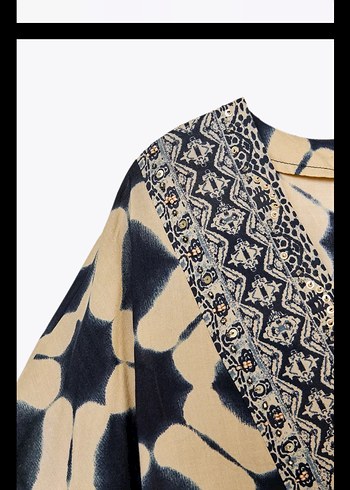 m Beden DESENLİ KAFTAN ELBİSE ZARA