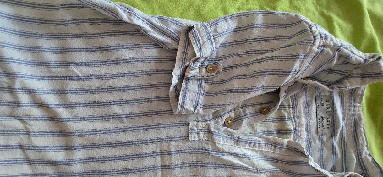 Zara Erkek Çocuk Keten Kısa Kollu Gömlek - Görsel 2