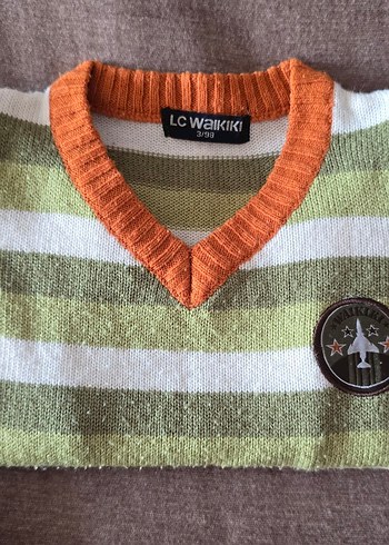 Erkek Çocuk Çizgili Örgü Kazak - Görsel 3