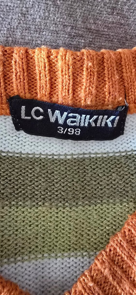 Erkek Çocuk Çizgili Örgü Kazak - Görsel 2