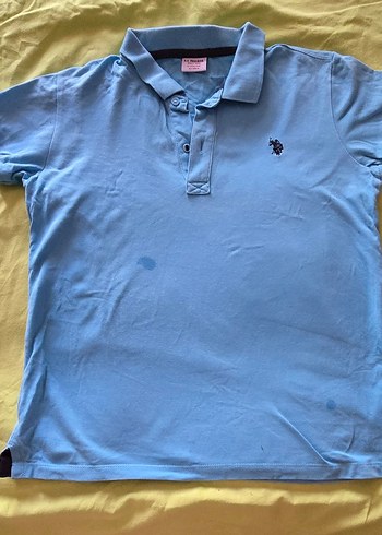 Erkek Mavi Polo Yaka Kısa Kollu Tişört - Görsel 2