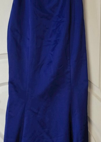 yakası taş ve püsküllü detaylı parlament mavi abiye - Görsel 8