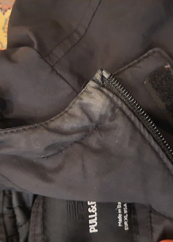 pull and bear fermuarlı mont - Görsel 7