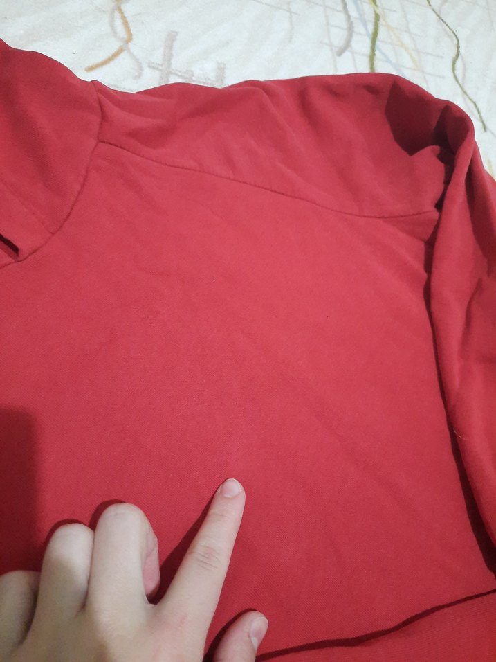 Kadın Kırmızı Kapüşonlu Sweatshirt - Görsel 2