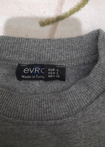 Gri Baskılı Kadın Sweatshirt - Görsel 3