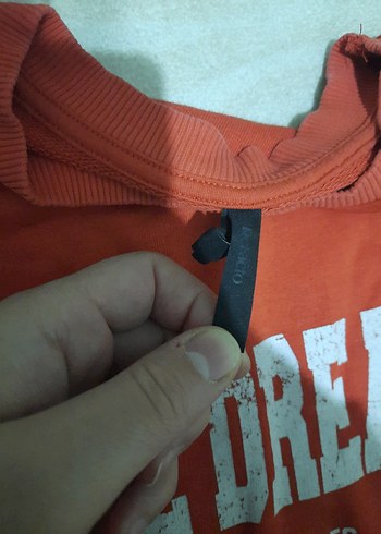 Kırmızı Baskılı Uzun Kollu Sweatshirt - Görsel 4