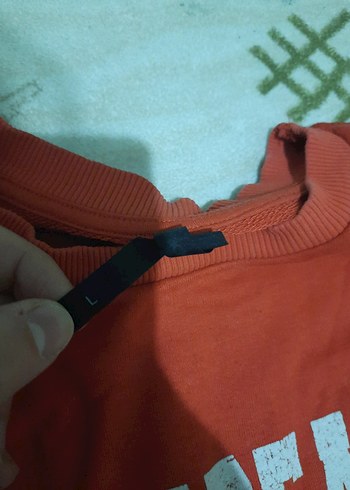 Kırmızı Baskılı Uzun Kollu Sweatshirt - Görsel 3