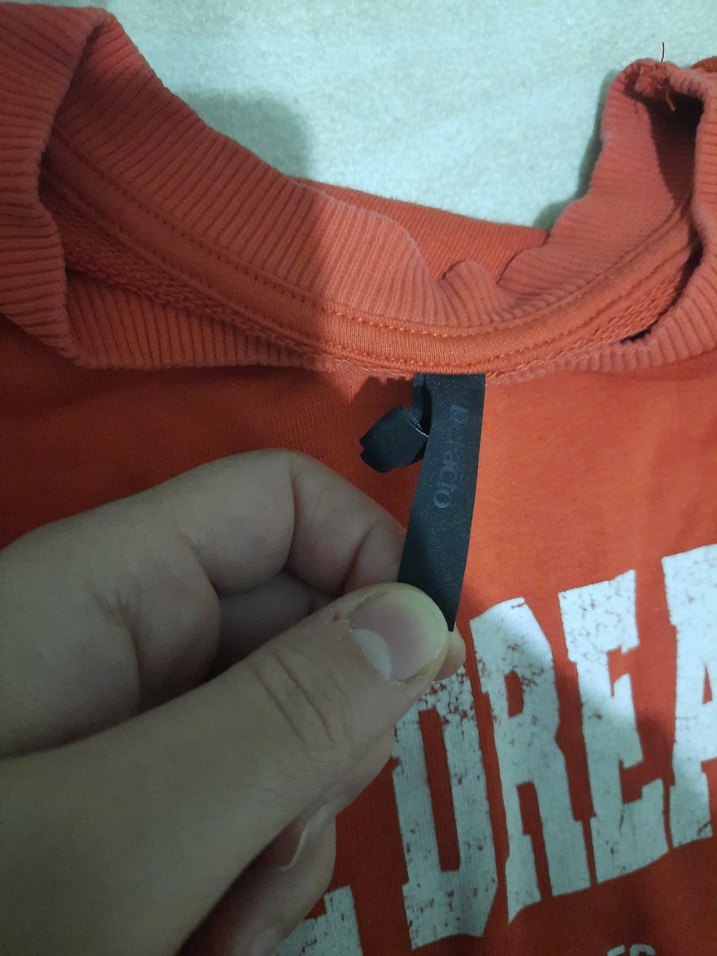 Kırmızı Baskılı Uzun Kollu Sweatshirt - Görsel 4