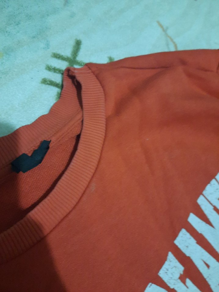 Kırmızı Baskılı Uzun Kollu Sweatshirt - Görsel 2