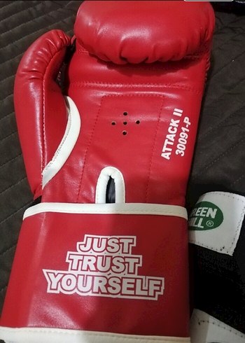 Kırmızı dragon Deri Boks Eldiveni Velcro - Görsel 3