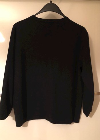 Düğmeli siyah kışlık  Kadın Hırka - Görsel 5