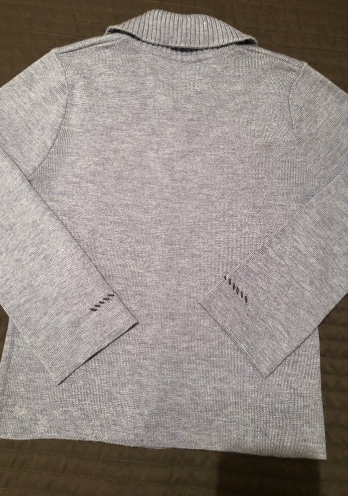 Düğmeli Gri Kadın kışlık Hırka - Görsel 4