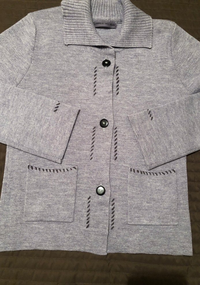 Düğmeli Gri Kadın kışlık Hırka - Görsel 2