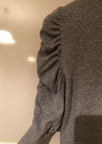 Gri Yüksek Yaka Örme Kadın Kazak - Görsel 4